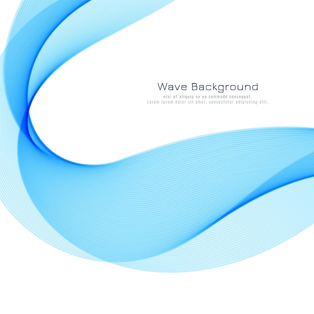 Free Vector blue wave stylish background 