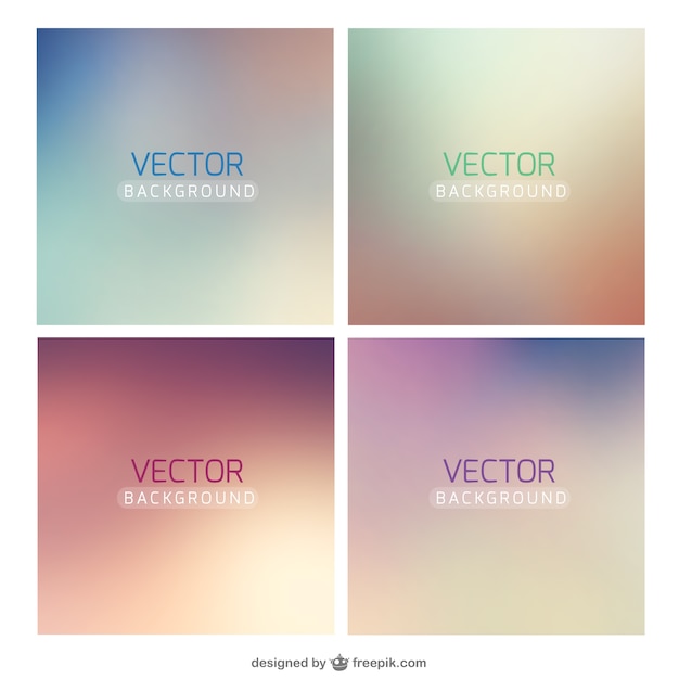 Free Vector blurred backgrounds in blue tones