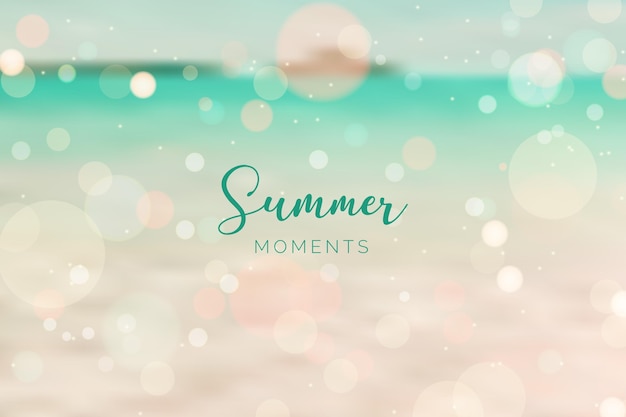 Free Vector blurred hello summer concept