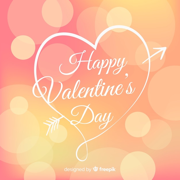 Free Vector blurred lights valentine background