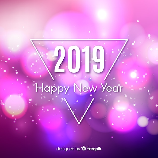 Free Vector blurred new year 2019 background