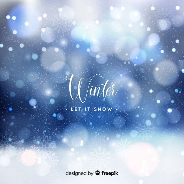 Free vector blurred winter background