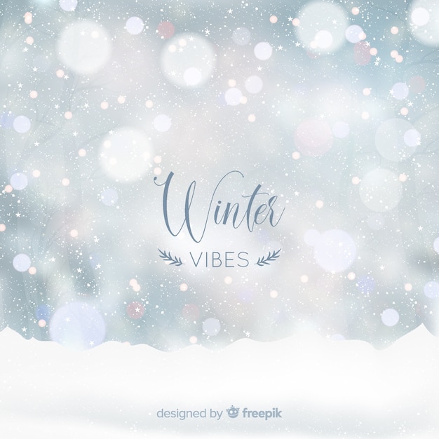 Free Vector blurred winter background