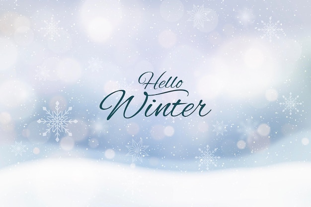 Free Vector blurred winter background