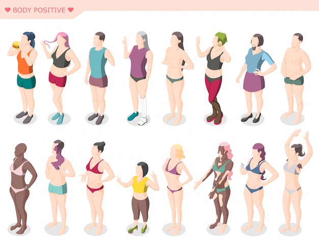 Body positivity movement and diversity set