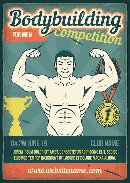 Free Vector bodybuilding competition