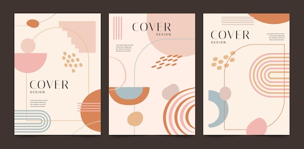 Free Vector boho covers collection