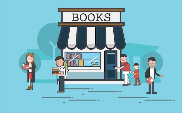 Free Vector book store location 