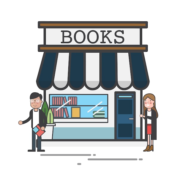 Free Vector book store 