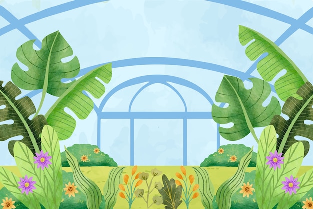 Free vector botanical garden background