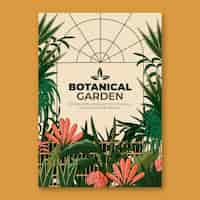 Free vector botanical garden poster template