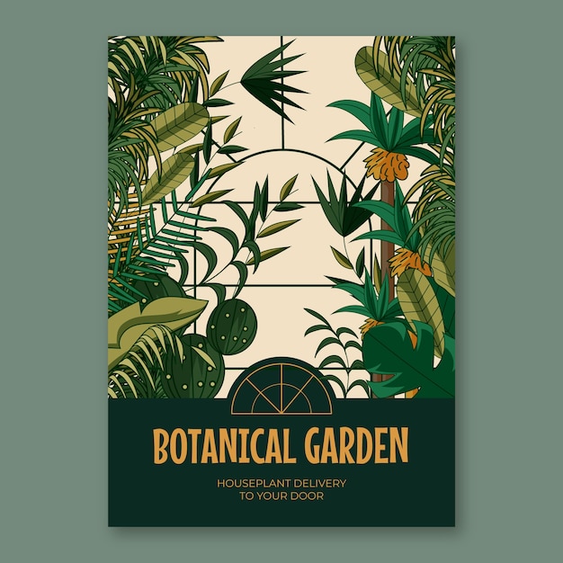 Botanical garden poster template