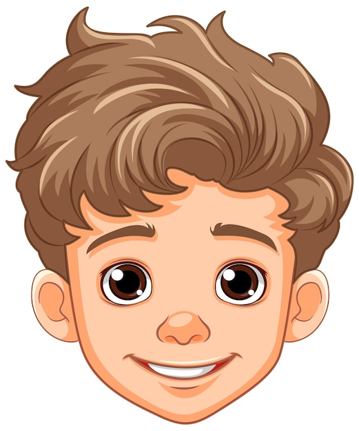 Free Vector boy cartoon head isolated