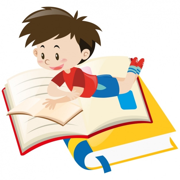 Free Vector boy reading design