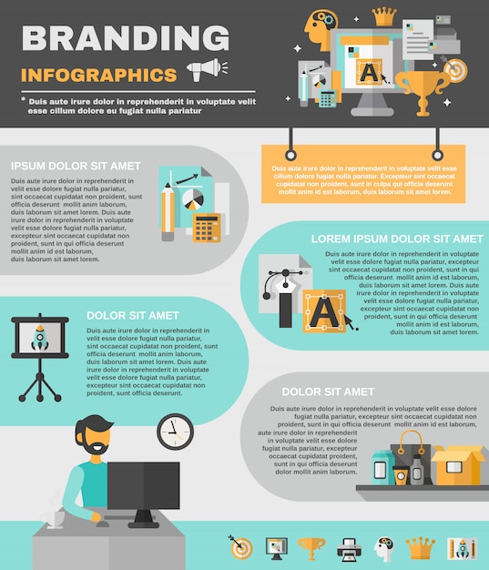 Branding Infographics Set