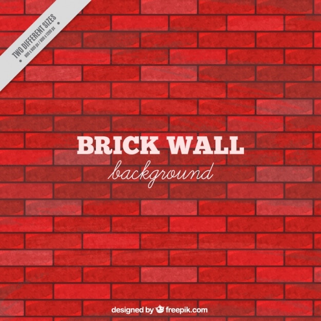 Free Vector brick wall in red tones