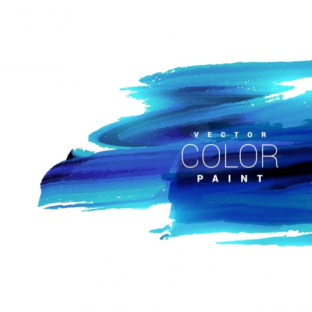 Free Vector bright blue ink paint stain 