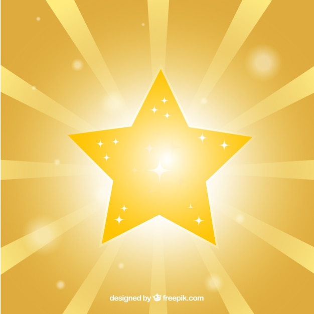 Free Vector bright golden star background