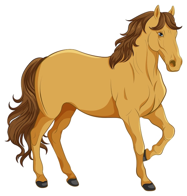 Free Vector brown horse cartoon isolated