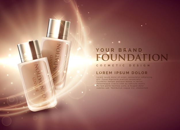 Free Vector brown perfume template