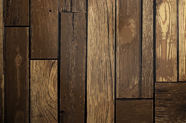 Free Vector brown realistic shiny oak wood texture background