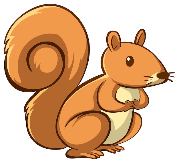 Free vector brown squirrel on white background
