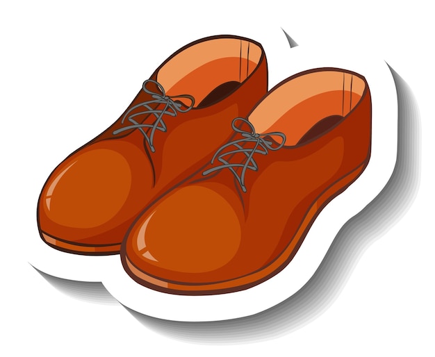 Free Vector brown vintage leather shoes