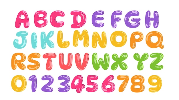 Free Vector bubble alphabet letter