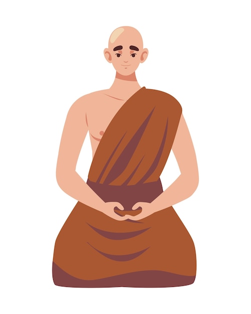 Free Vector buddhist monk design