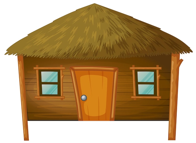 Free Vector bungalow made of woods