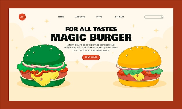 Free Vector burger template design