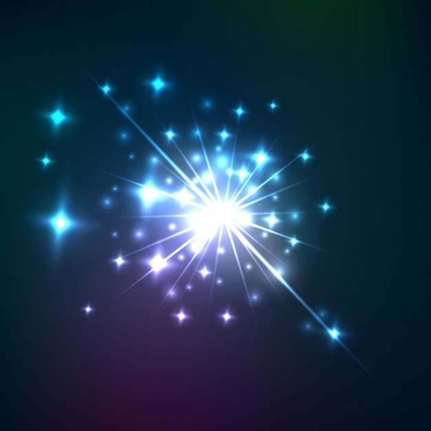 Free vector burst of light with stars