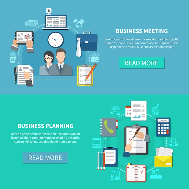 Free Vector business banner set