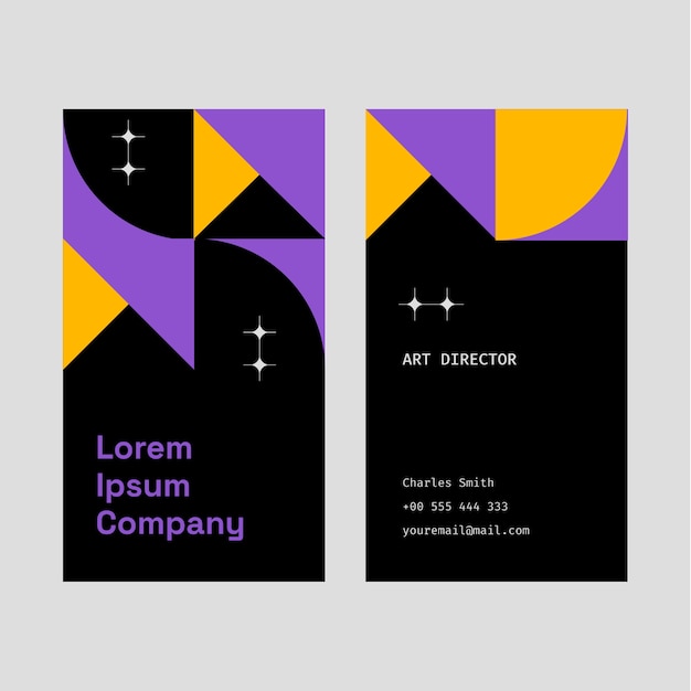 Business card template design