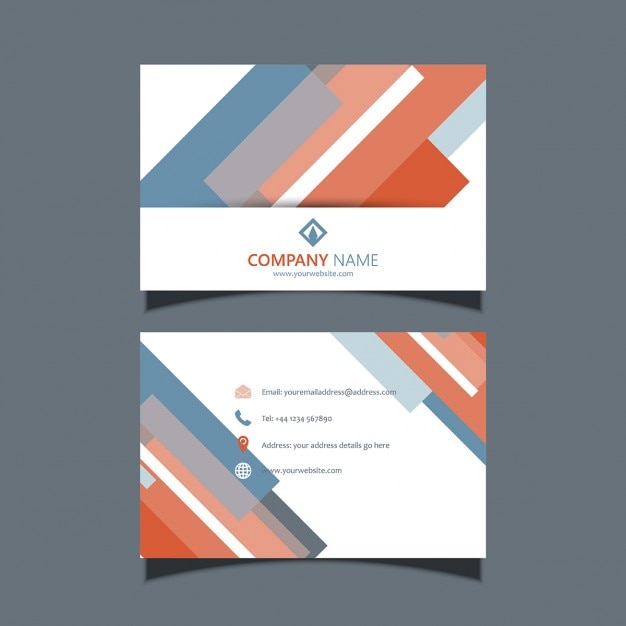 Free Vector business card template with a modern design