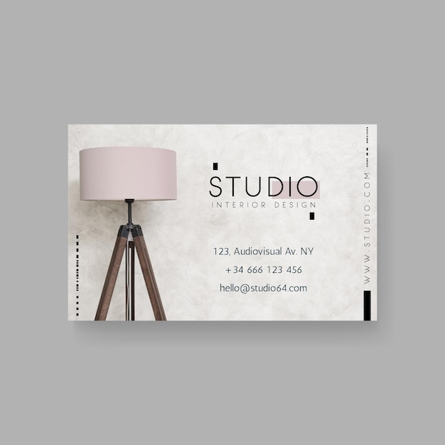 Business card template with photo