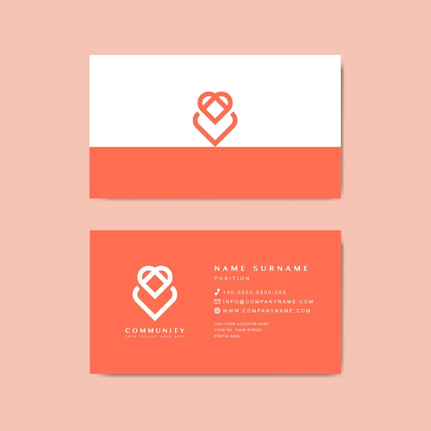 Free Vector business card 