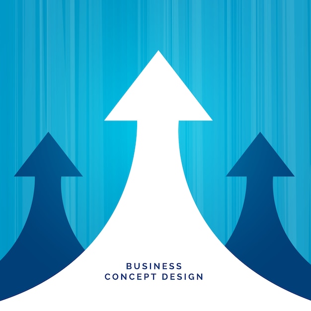 Free Vector business concept leadership design with arrow