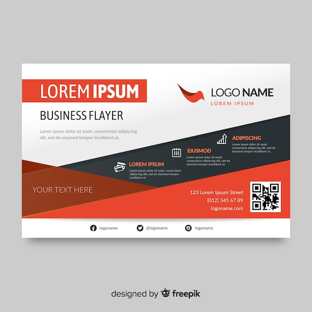 Free Vector business flyer template 