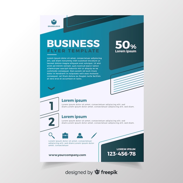 Free Vector business flyer template