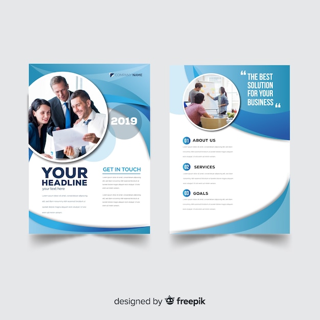 Free vector business flyer template