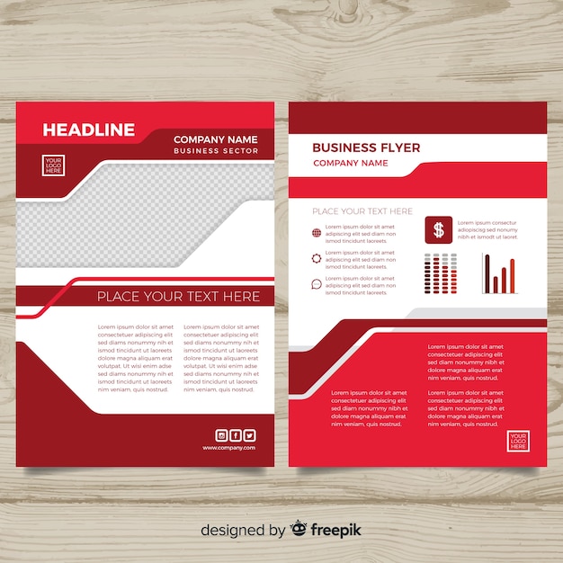 Free vector business flyer template