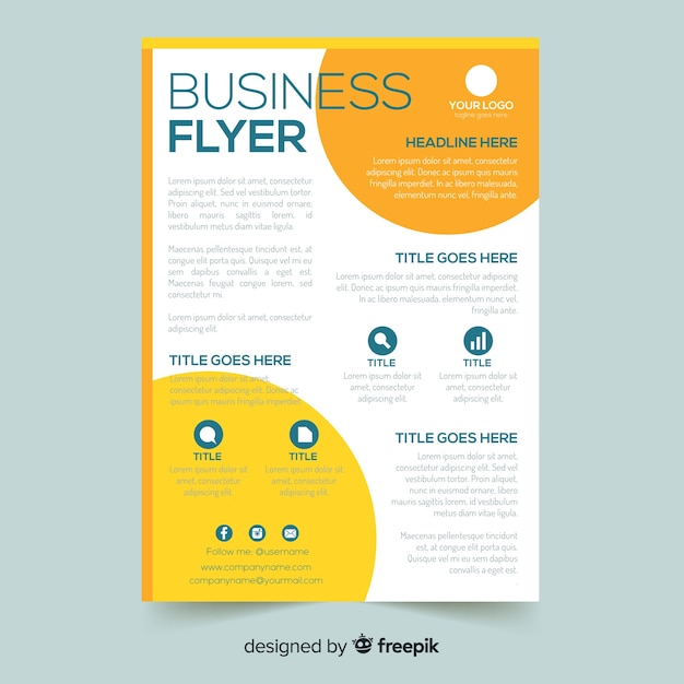 Free Vector business flyer template