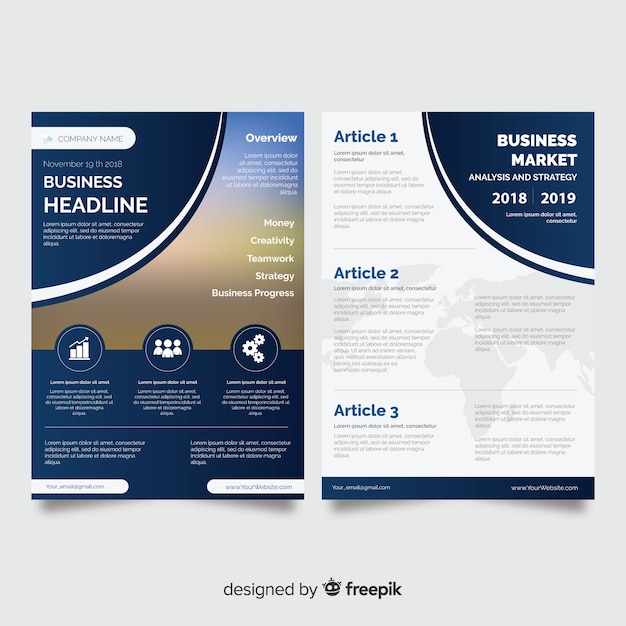 Free vector business flyer template