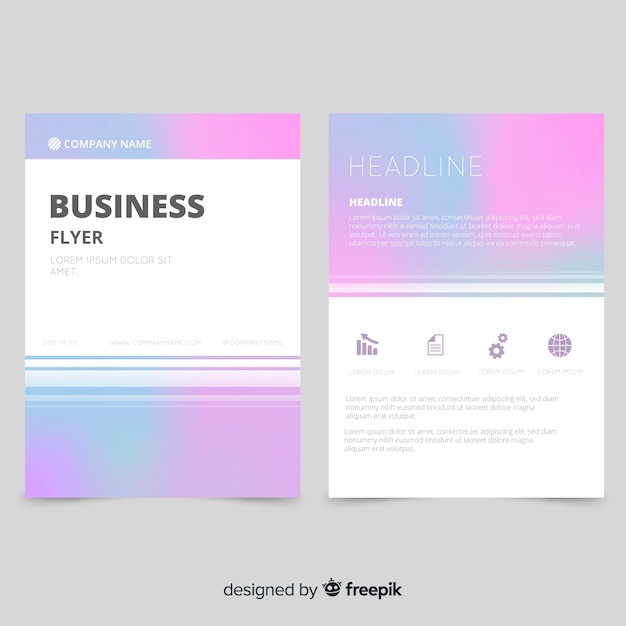 Free Vector business flyer template