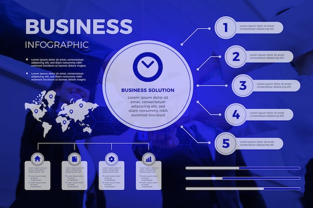 Free Vector business infographic collection