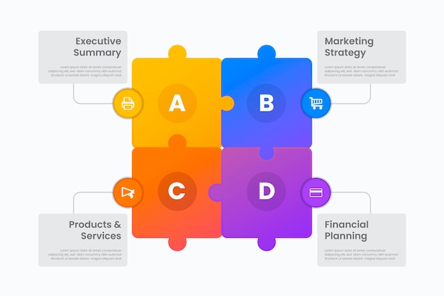 Business infographics in flat design