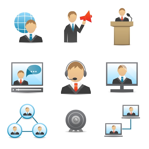 Business People Icons Set