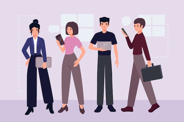 Free Vector business people illustration concept