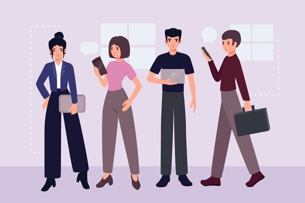 Business people illustration concept